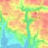 Mapa topográfico Créac'h an Allé, altitude, relevo