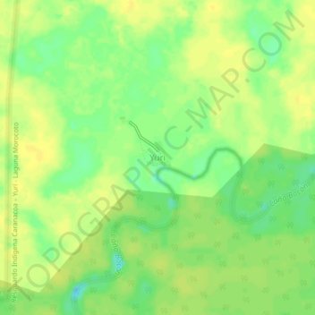 Mapa topográfico Yuri, altitude, relevo