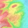Mapa topográfico La Bergerie, altitude, relevo