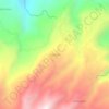 Mapa topográfico Detukeli, altitude, relevo