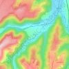 Mapa topográfico Auliadet, altitude, relevo