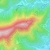 Mapa topográfico Azinheira, altitude, relevo