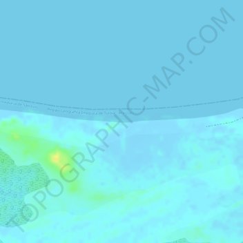 Mapa topográfico Praia do Amor, altitude, relevo