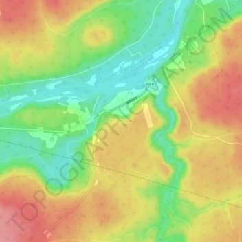 Mapa topográfico Boiestown, altitude, relevo