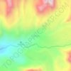 Mapa topográfico Chukhung, altitude, relevo