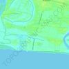 Mapa topográfico Bunton, altitude, relevo
