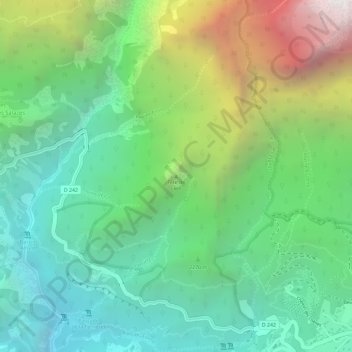 Mapa topográfico Tête de Lion, altitude, relevo