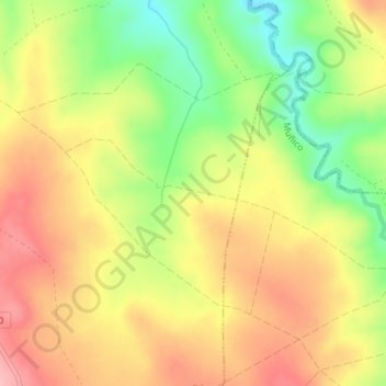 Mapa topográfico La Colada, altitude, relevo