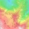 Mapa topográfico Les Portes de Morgon, altitude, relevo