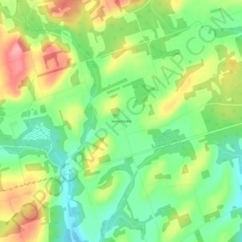 Mapa topográfico Vernonville, altitude, relevo
