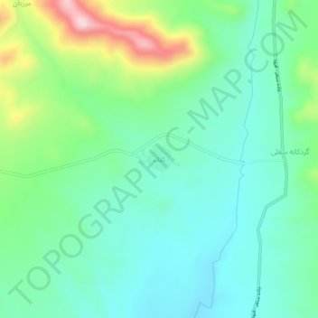 Mapa topográfico Kelak, altitude, relevo