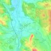 Mapa topográfico Famalicão, altitude, relevo