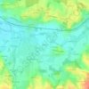 Mapa topográfico Dérontay, altitude, relevo