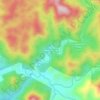 Mapa topográfico Kampung Orang Asli Ulu Geruntum, altitude, relevo