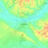 Mapa topográfico Pekanbaru, altitude, relevo