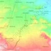 Mapa topográfico Moga, altitude, relevo