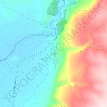 Mapa topográfico Burj `Abd Allah, altitude, relevo