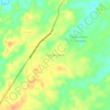 Mapa topográfico Siopuk Lama, altitude, relevo