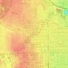 Mapa topográfico Elk Grove Village, altitude, relevo