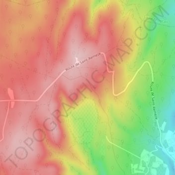 Mapa topográfico Liby, altitude, relevo