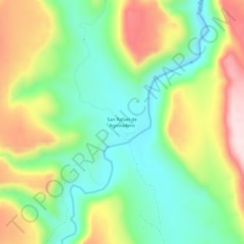 Mapa topográfico San Rafael de Agostadero, altitude, relevo