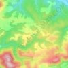 Mapa topográfico Le Mazet, altitude, relevo