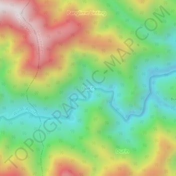 Mapa topográfico Bukit, altitude, relevo