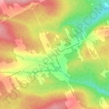 Mapa topográfico Val-d'Espoir, altitude, relevo