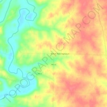 Mapa topográfico Kodiak, altitude, relevo