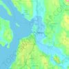 Mapa topográfico Everett, altitude, relevo