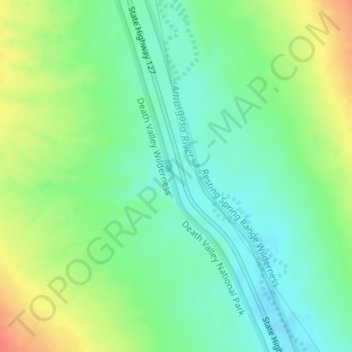 Mapa topográfico Evelyn, altitude, relevo