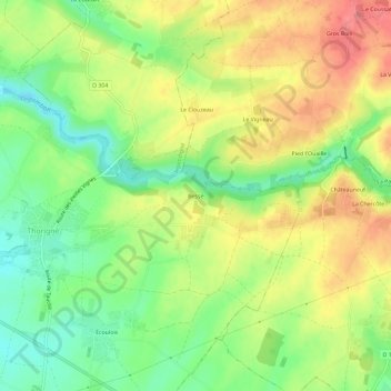 Mapa topográfico Besse, altitude, relevo