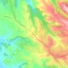 Mapa topográfico Les Fournials, altitude, relevo