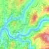 Mapa topográfico Alpendurada, altitude, relevo