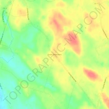 Mapa topográfico Dutch Settlement, altitude, relevo