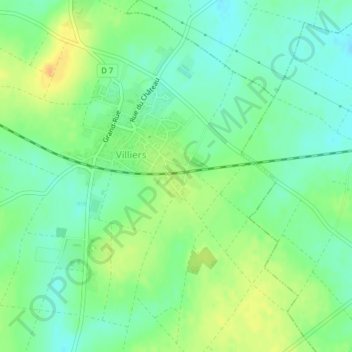 Mapa topográfico Le Lac, altitude, relevo