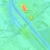 Mapa topográfico Île du Rhin, altitude, relevo