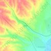 Mapa topográfico Vale da Bica, altitude, relevo