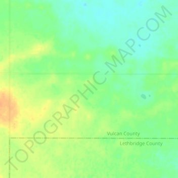 Mapa topográfico Summerland Hutterite Colony, altitude, relevo