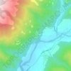 Mapa topográfico la Parròquia d'Hortó, altitude, relevo