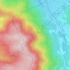 Mapa topográfico Le Solem, altitude, relevo
