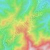 Mapa topográfico 大池湖, altitude, relevo
