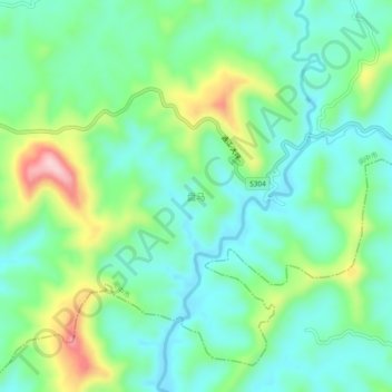 Mapa topográfico 盘马, altitude, relevo