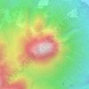 Mapa topográfico Gunung Panderman, altitude, relevo