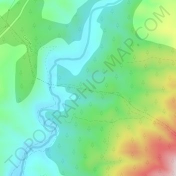 Mapa topográfico La Berzosa, altitude, relevo