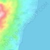 Mapa topográfico Ventanicas-El Cantal, altitude, relevo