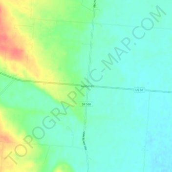 Mapa topográfico Westville, altitude, relevo