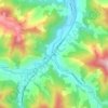 Mapa topográfico Ojedo, altitude, relevo