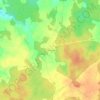 Mapa topográfico La Romagère, altitude, relevo