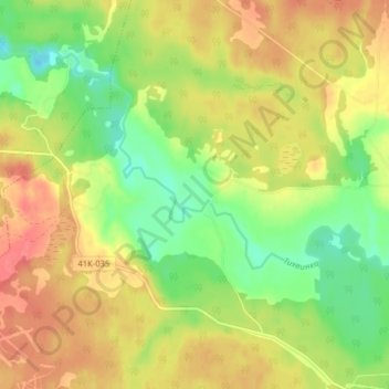 Mapa topográfico Плутино, altitude, relevo